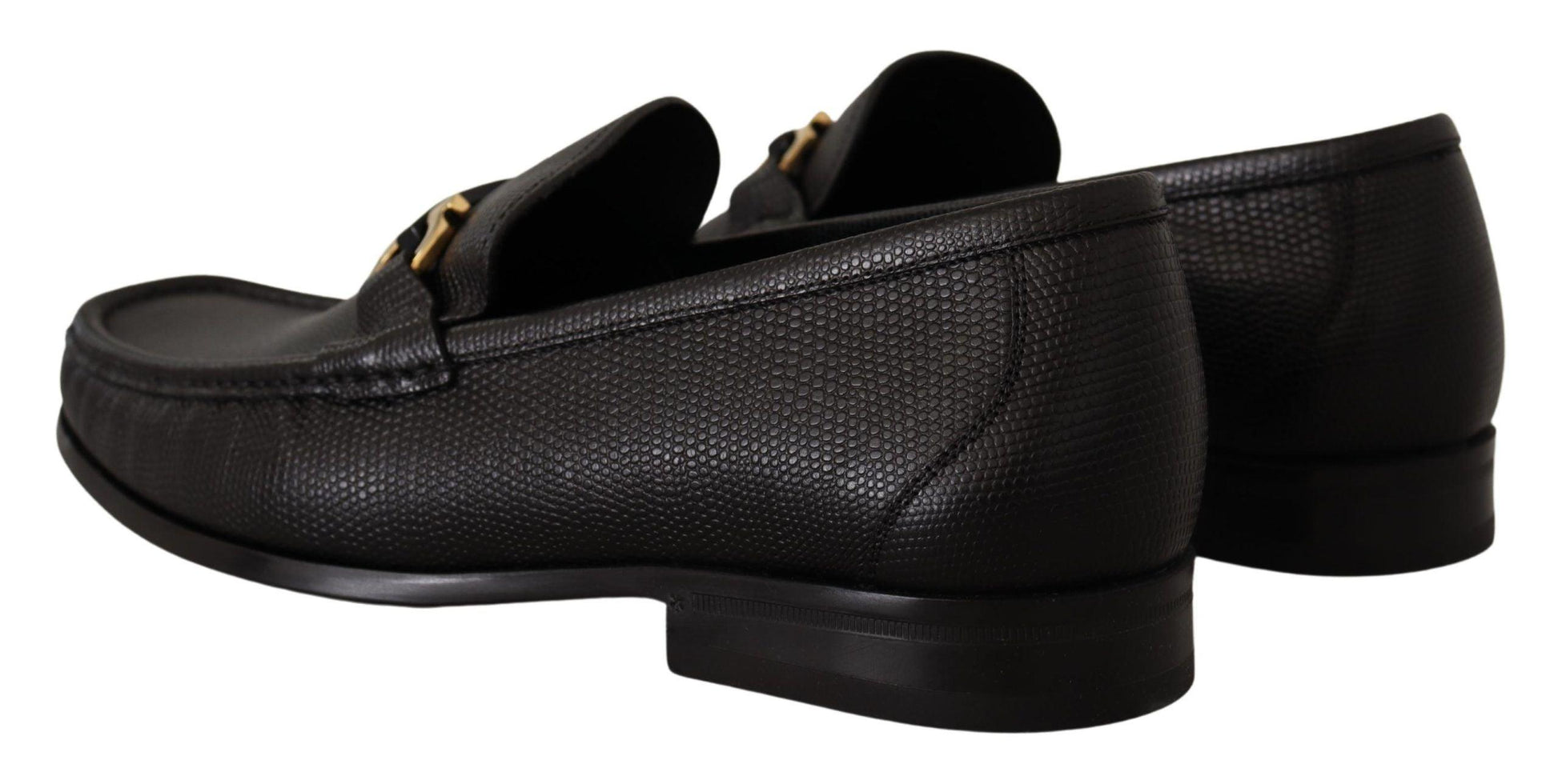 Salvatore Ferragamo Elegant Black Calf Leather Loafers - Arichezz.store