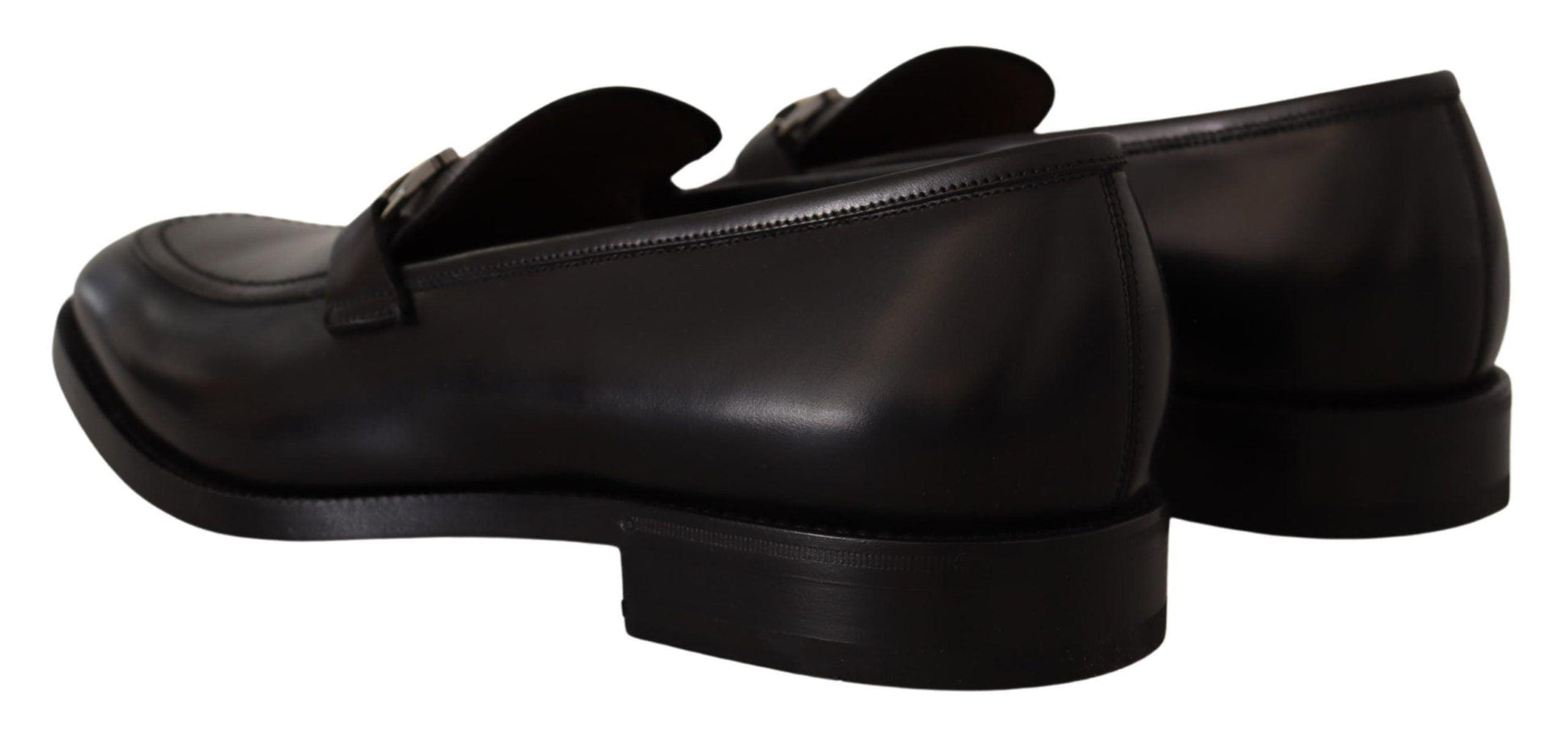 Salvatore Ferragamo Suave Black Leather Gancio Bit Loafers - Arichezz.store