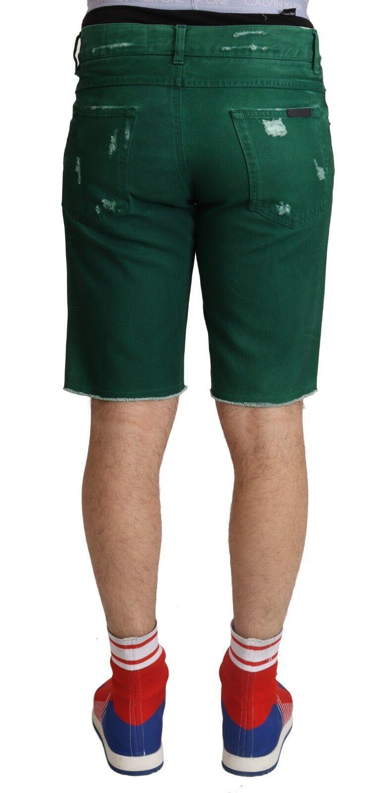 Dolce & Gabbana Chic Green Denim Bermuda Shorts - Arichezz.store