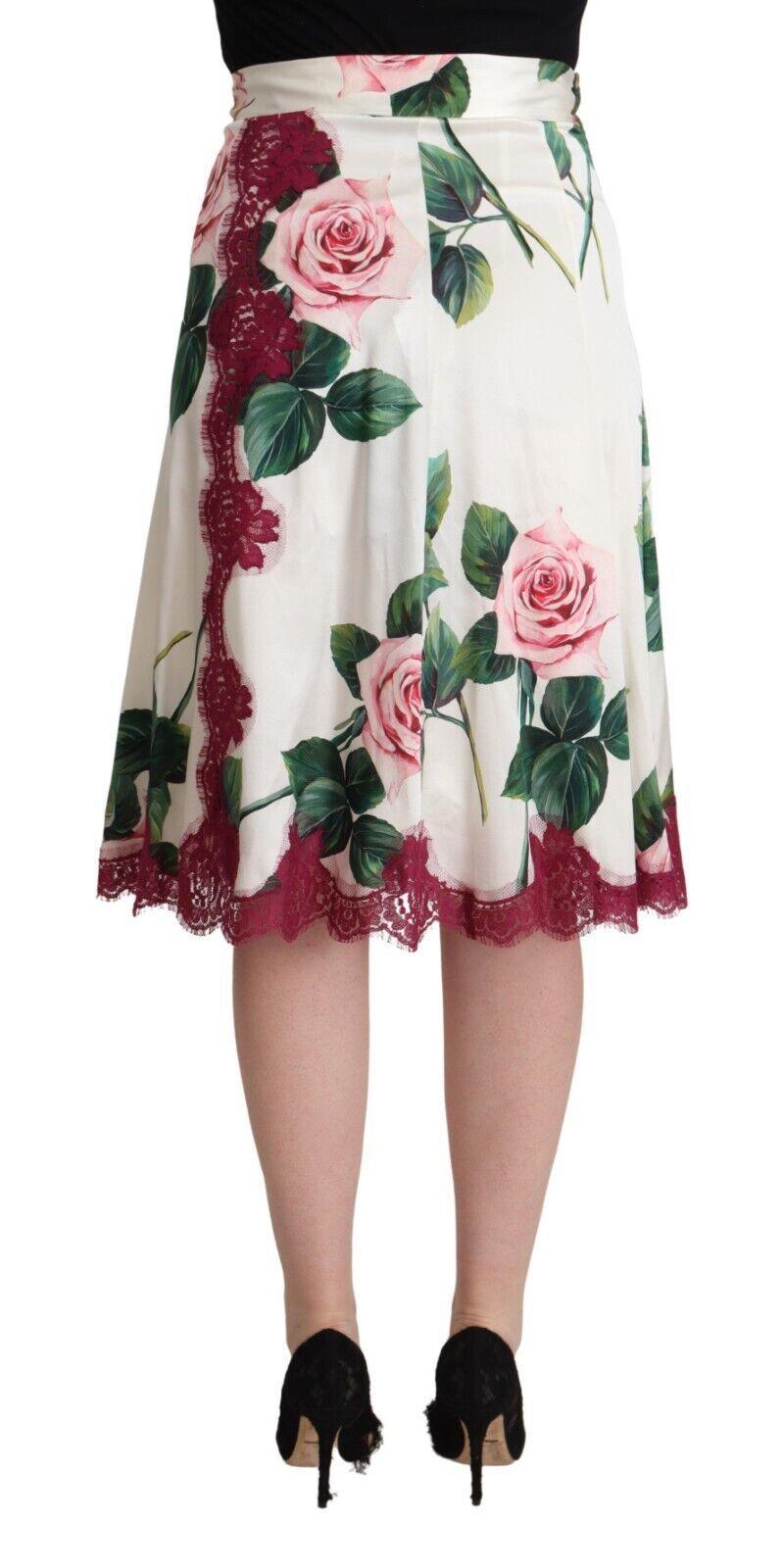 Dolce & Gabbana Elegant Floral A-Line Midi Skirt - Arichezz.store