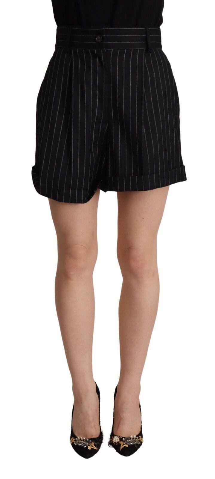 Dolce & Gabbana Elegant High-Waisted Striped Bermuda Shorts - Arichezz.store