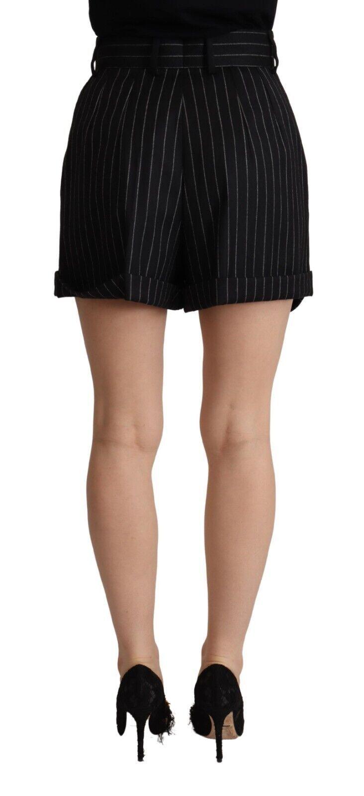 Dolce & Gabbana Elegant High-Waisted Striped Bermuda Shorts - Arichezz.store