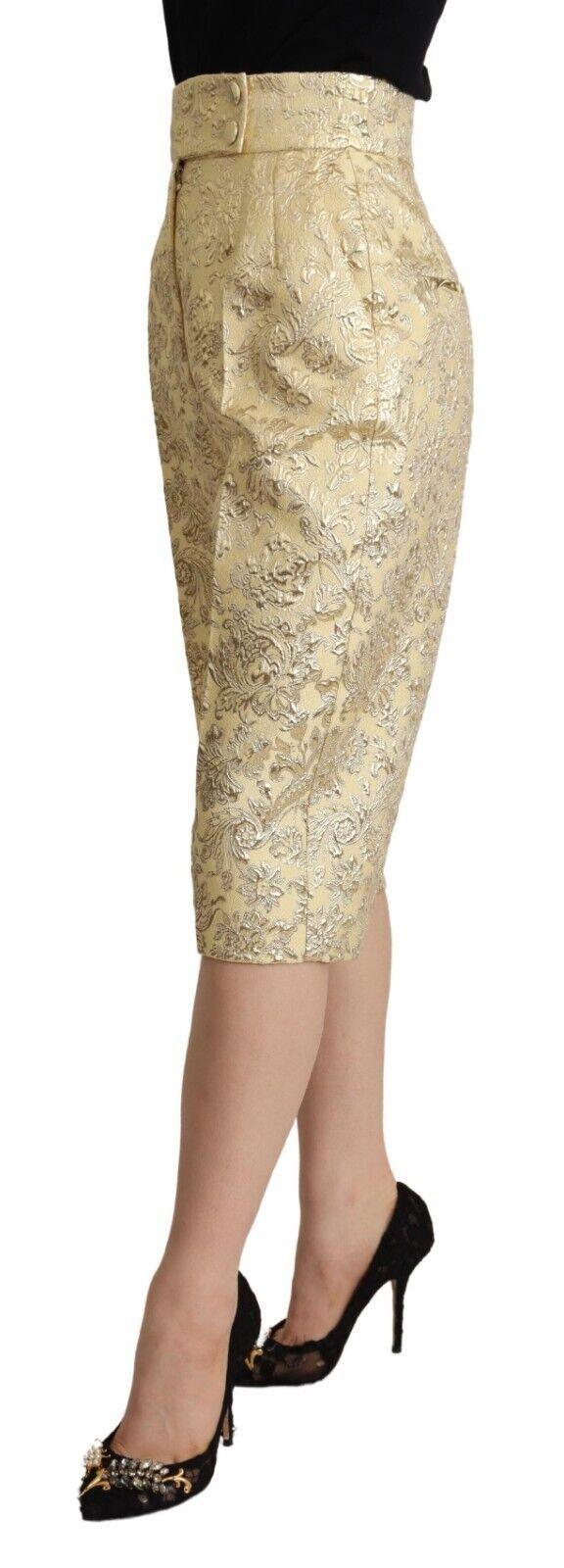 Dolce & Gabbana Elegant Beige High-Waisted Cropped Pants