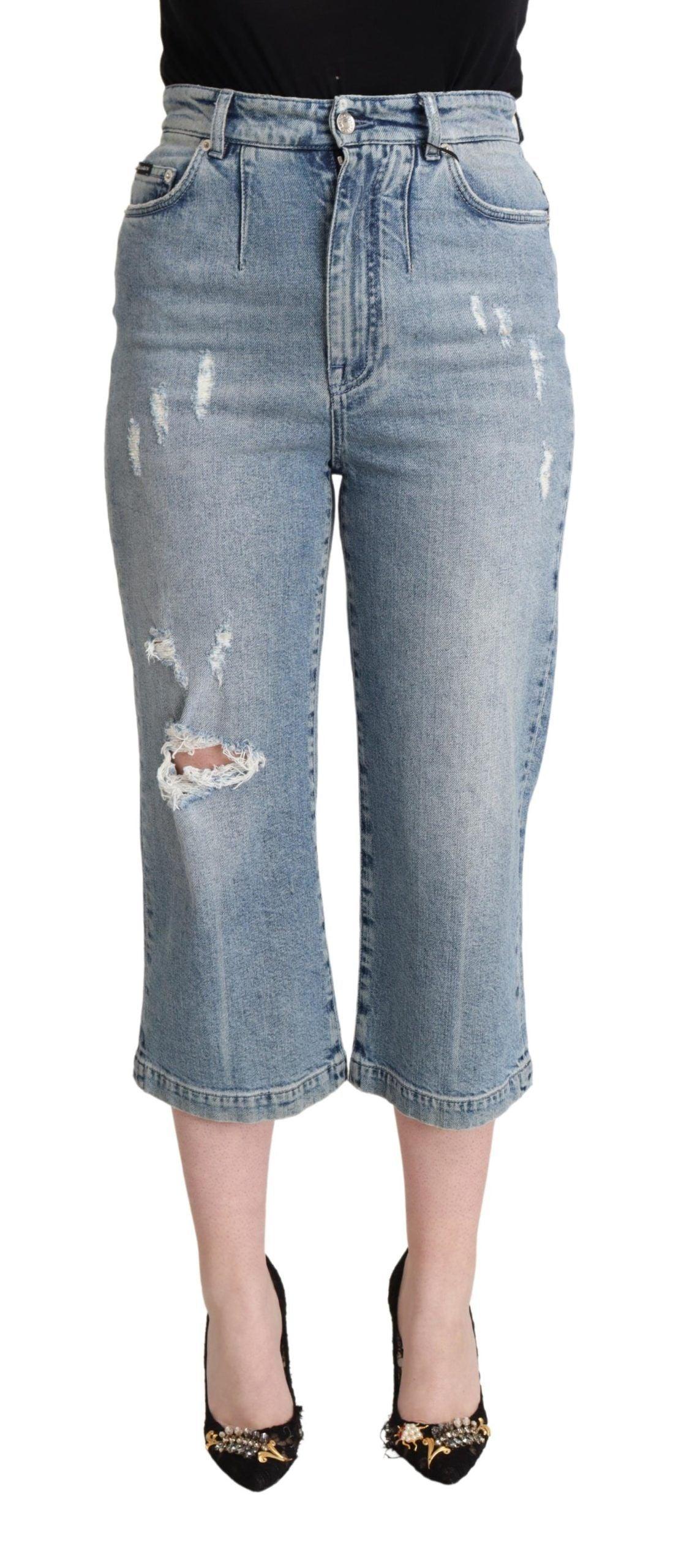 Dolce & Gabbana Chic Capri Cropped Denim Jeans