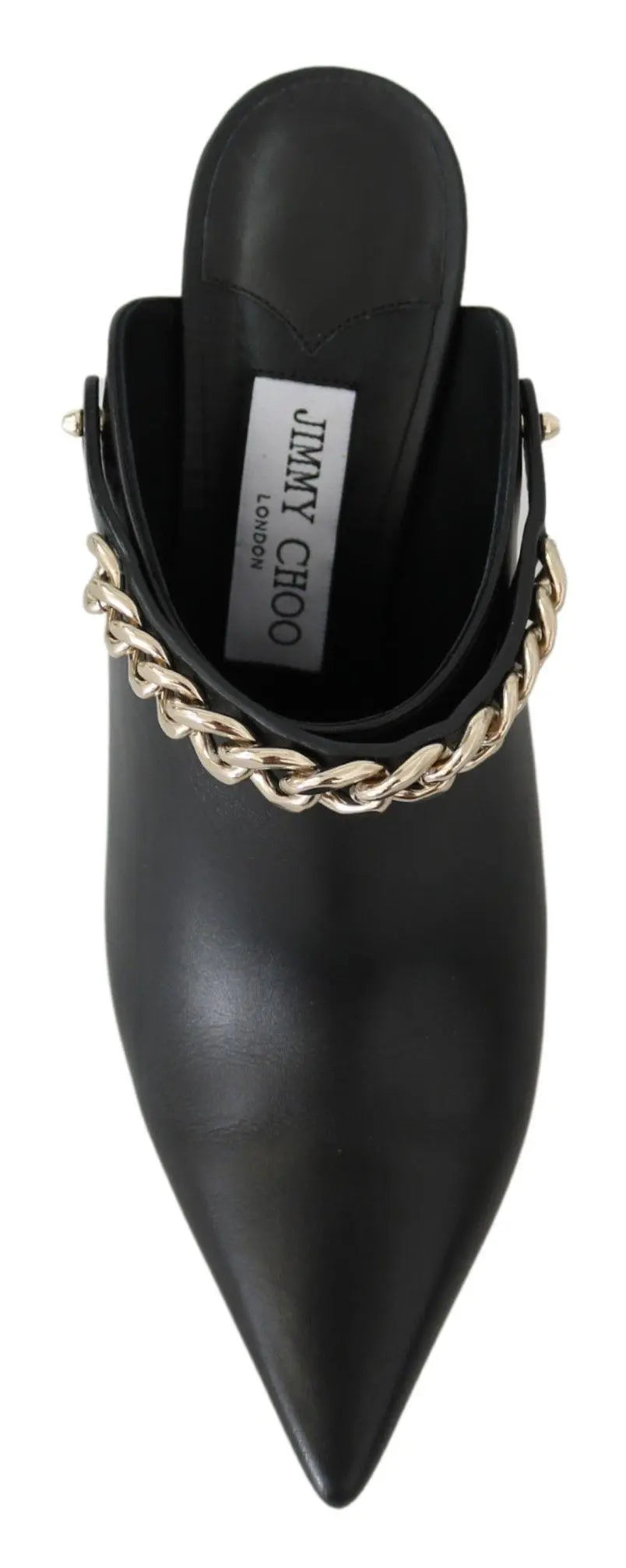 Jimmy Choo Elegant Black Gold Leather Pumps - Arichezz.store