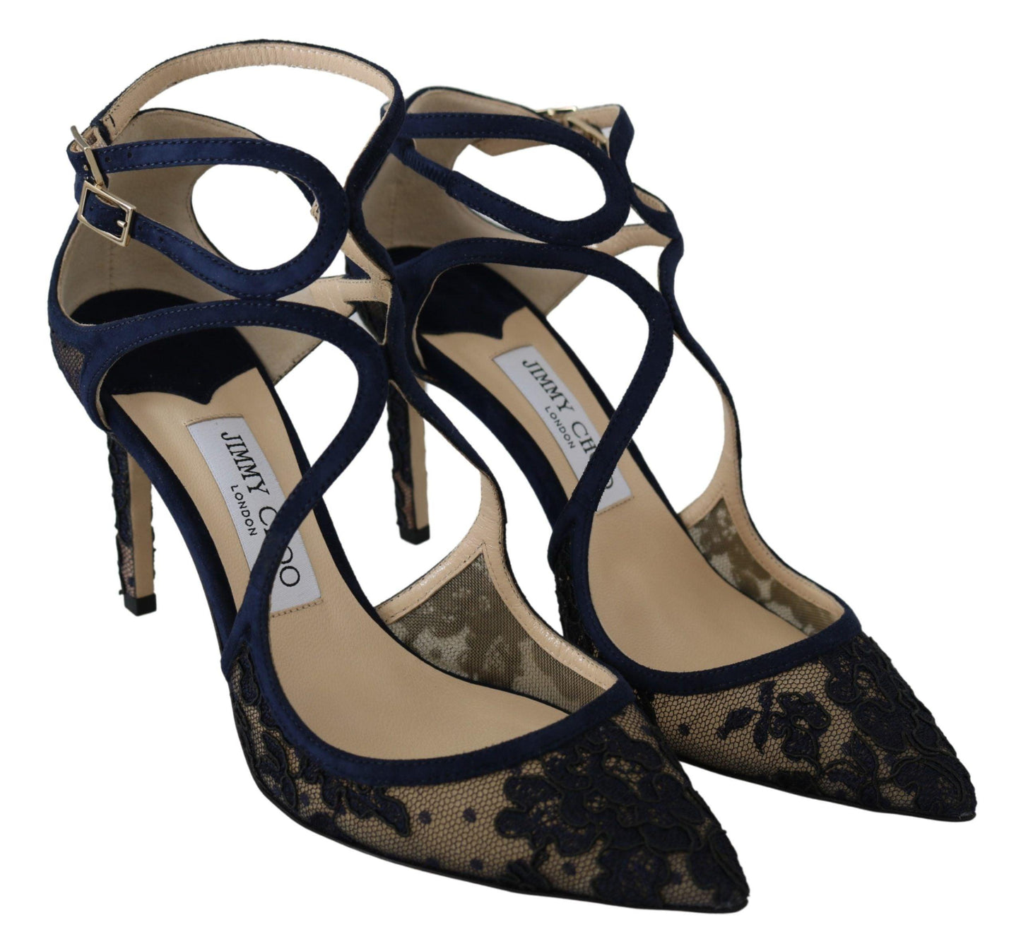 Jimmy Choo Navy Lancer Leather Pumps Elegance Unleashed - Arichezz.store