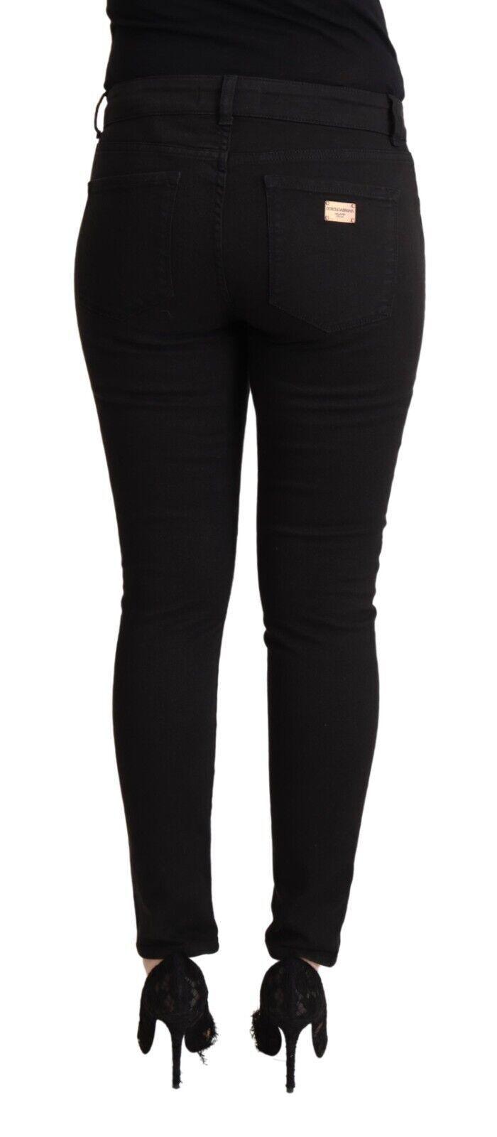 Dolce & Gabbana Chic Slim Fit Black Denim Jeans - Arichezz.store