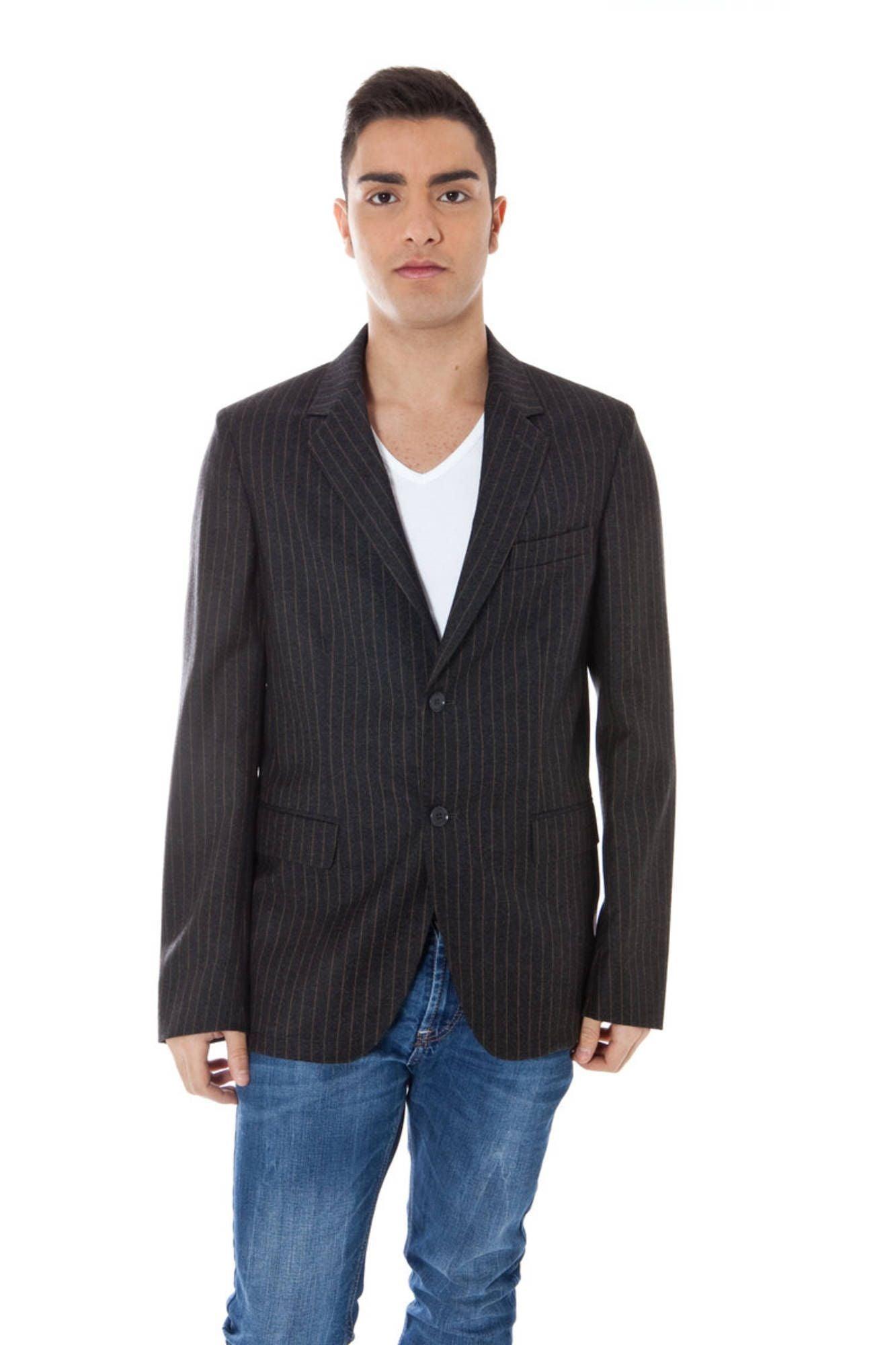 Calvin Klein Gray Wool Men Jacket - Arichezz.store