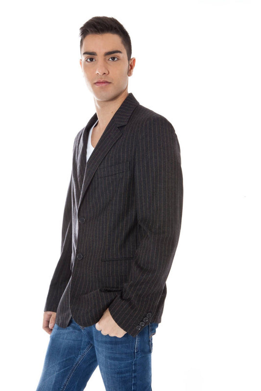 Calvin Klein Gray Wool Men Jacket - Arichezz.store