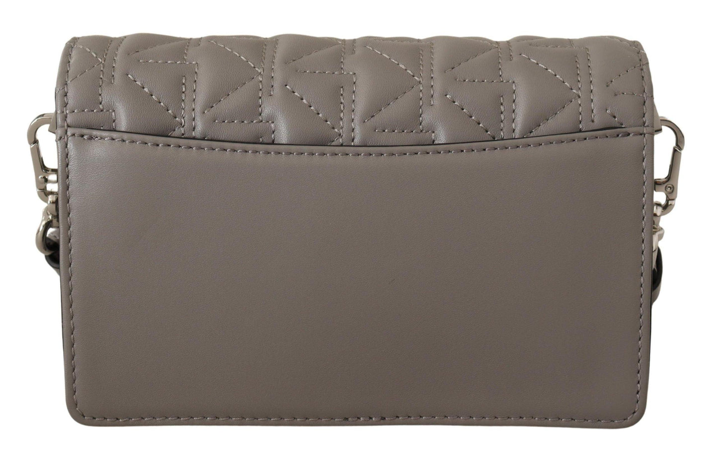 Karl Lagerfeld Elegant Grey Leather Crossbody Bag - Arichezz.store