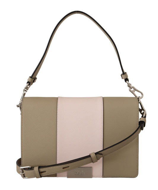 Karl Lagerfeld Chic Sage Shoulder Bag with Dual Straps - Arichezz.store