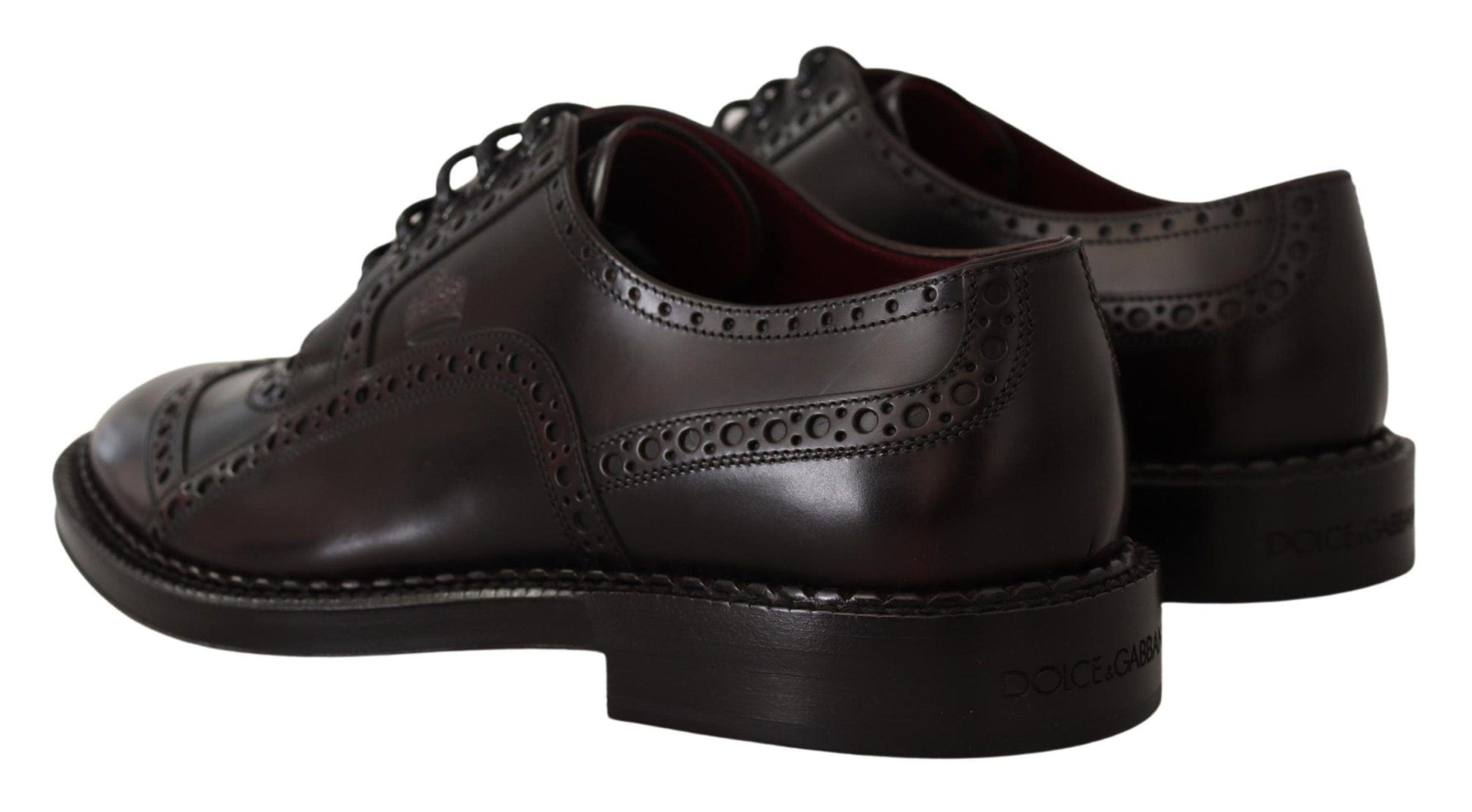 Dolce & Gabbana Elegant Purple Leather Derby Formal Shoes - Arichezz.store