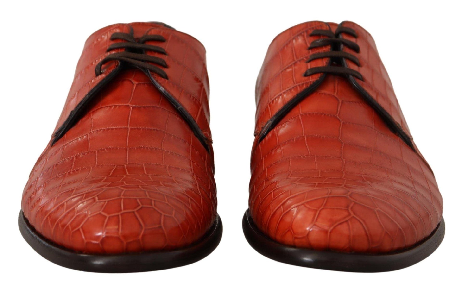 Dolce & Gabbana Exquisite Exotic Croc Leather Lace-Up Dress Shoes - Arichezz.store