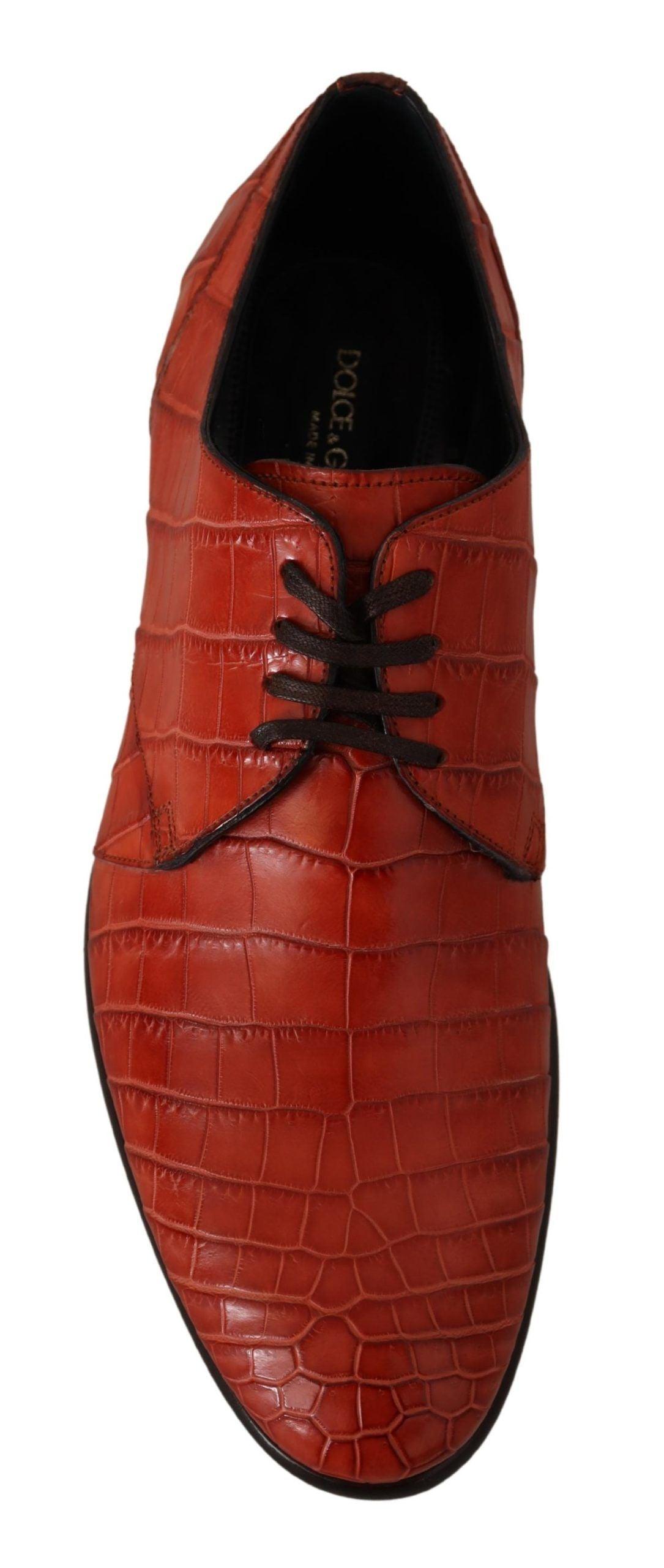 Dolce & Gabbana Exquisite Exotic Croc Leather Lace-Up Dress Shoes - Arichezz.store