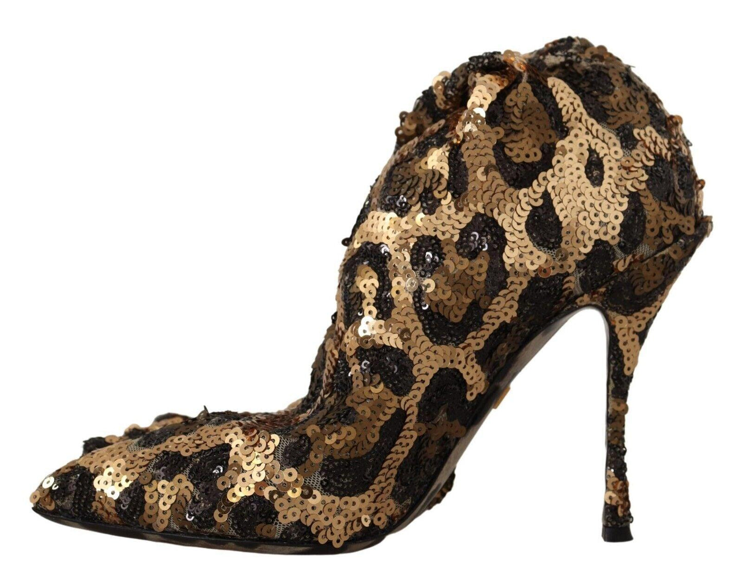 Dolce & Gabbana Elegant Leopard Sequin Knee-High Boots - Arichezz.store