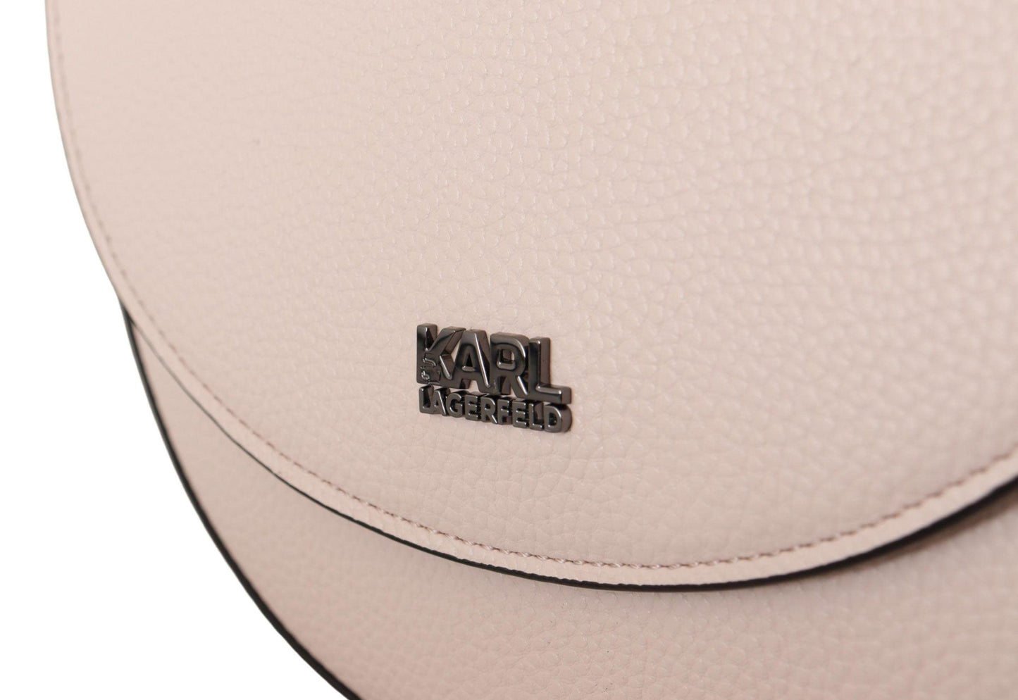 Karl Lagerfeld Elegant Mauve Light Pink Leather Shoulder Bag - Arichezz.store