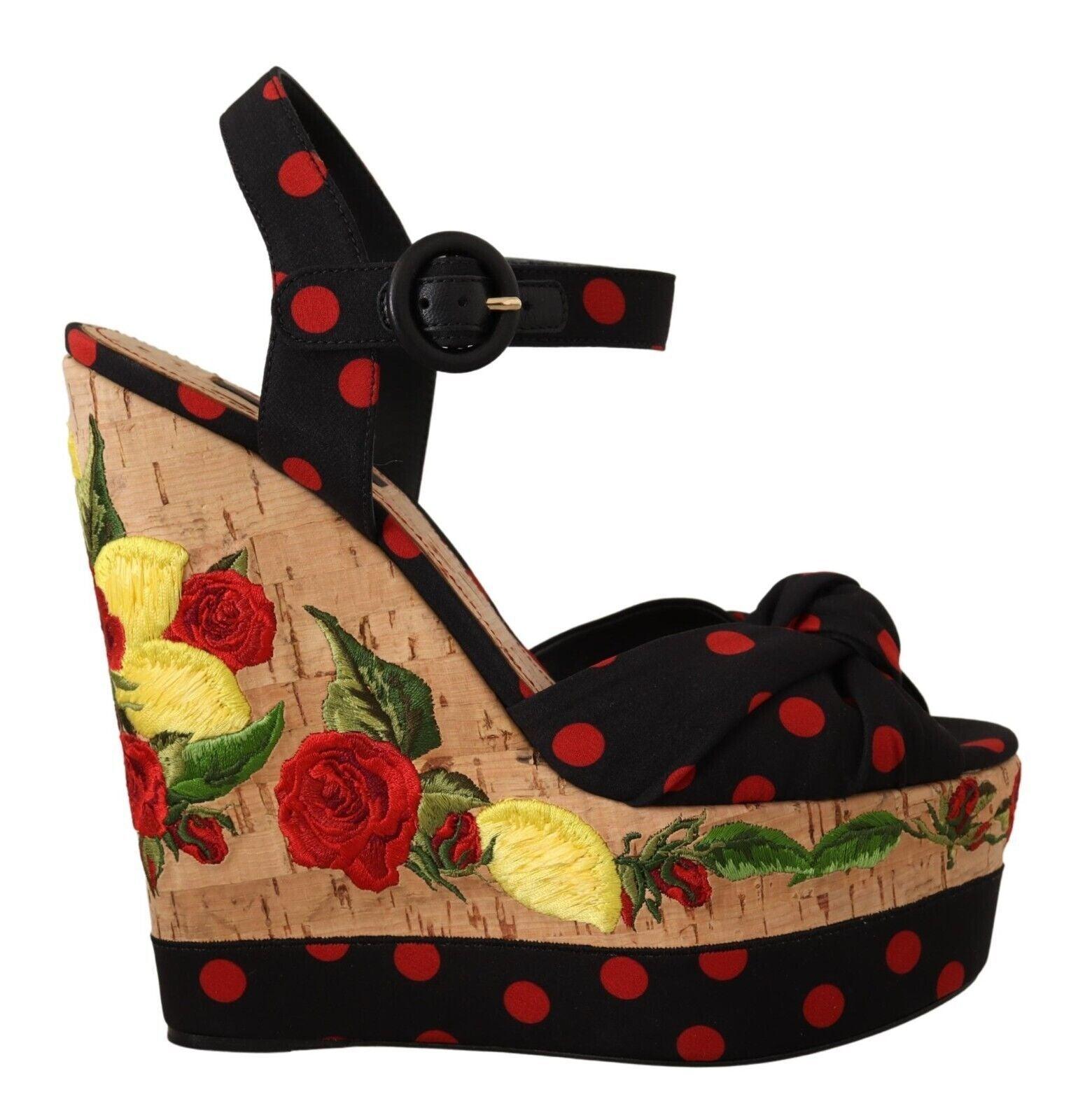 Dolce & Gabbana Multicolor Silk Blend Platform Heels - Arichezz.store