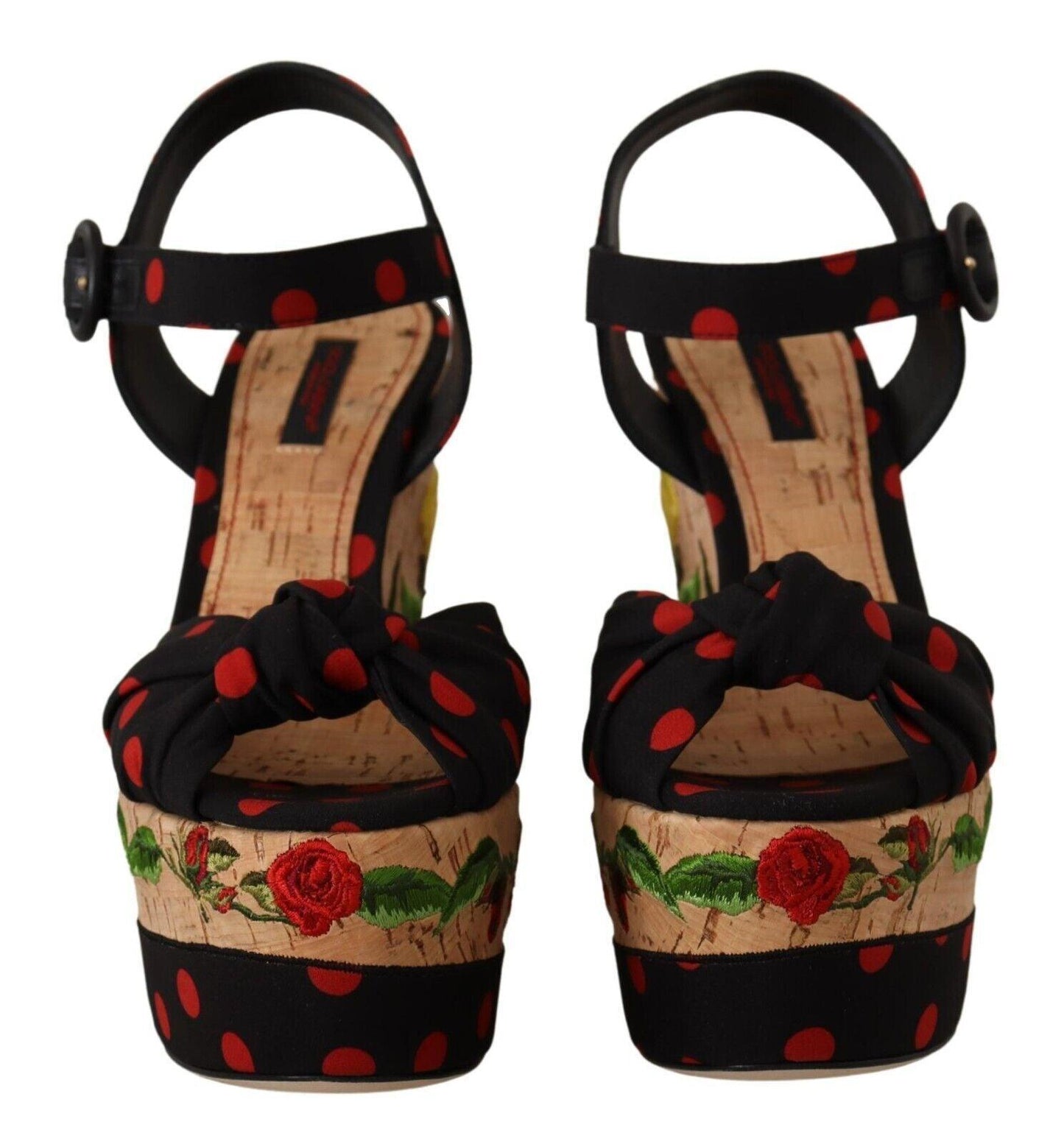 Dolce & Gabbana Multicolor Silk Blend Platform Heels - Arichezz.store