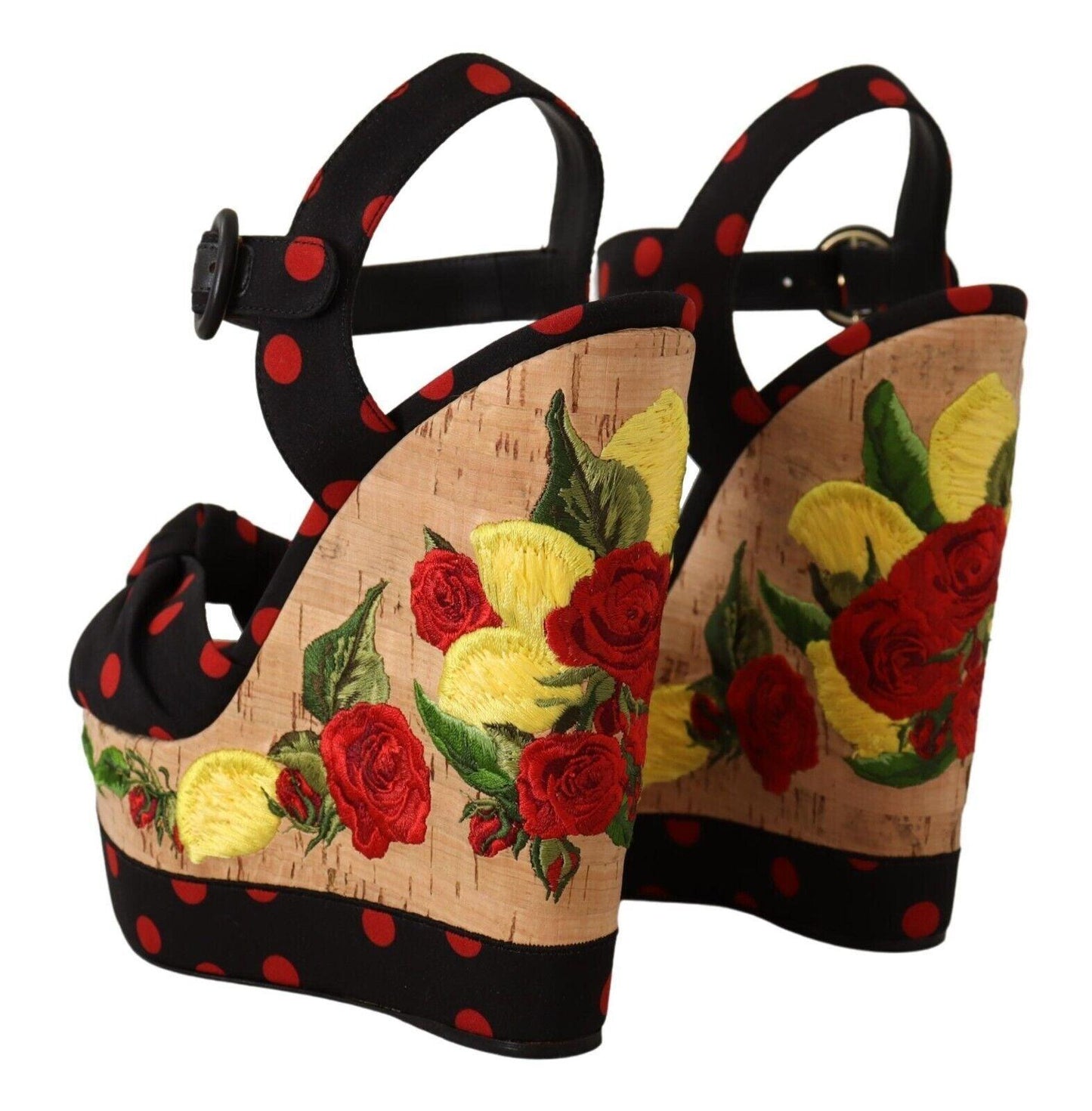 Dolce & Gabbana Multicolor Silk Blend Platform Heels - Arichezz.store