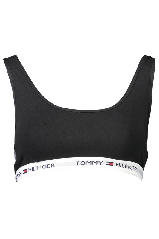 Tommy Hilfiger Black Cotton Women Sports Bra - Arichezz.store