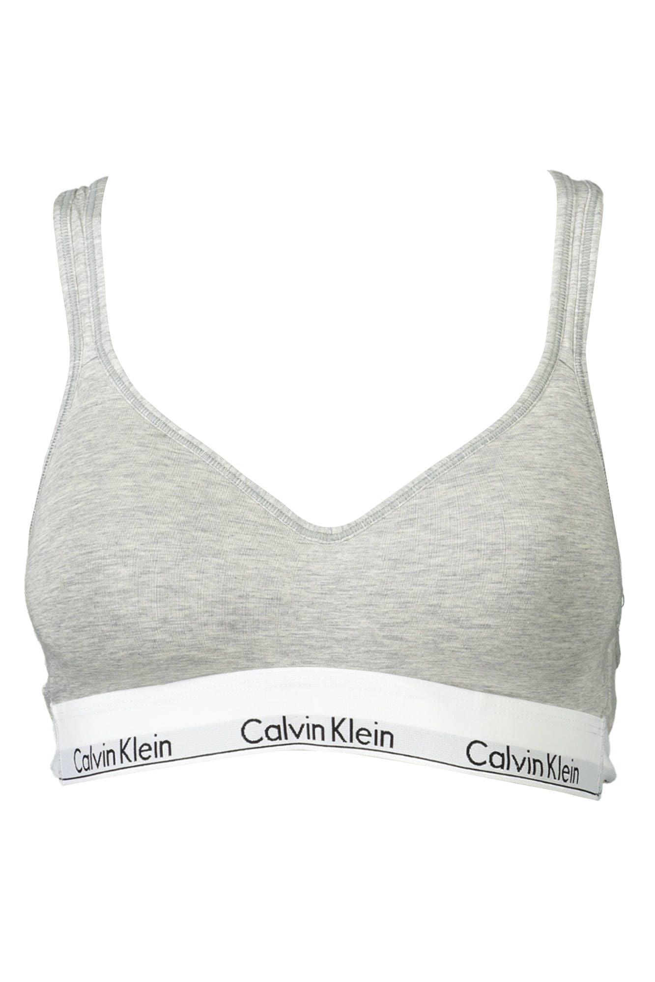 Calvin Klein Gray Cotton Women Bralette - Arichezz.store