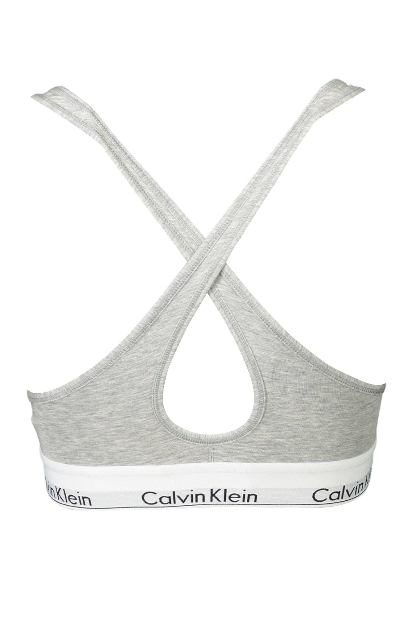 Calvin Klein Gray Cotton Women Bralette - Arichezz.store