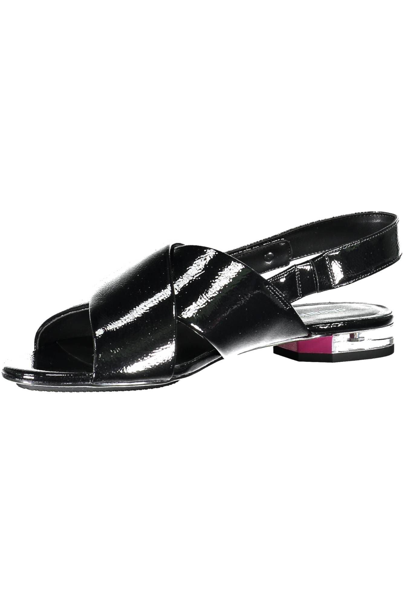 Calvin Klein Women's Black Polyethylene Flat Sandals - Arichezz.store