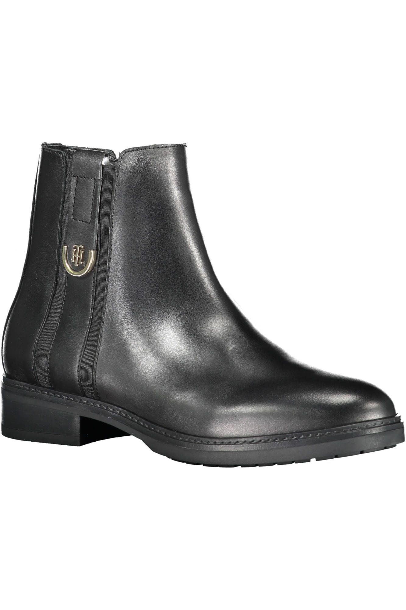 Tommy Hilfiger Black Leather Women Boot - Arichezz.store