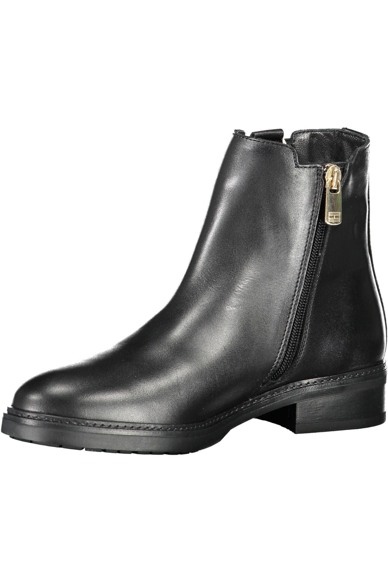 Tommy Hilfiger Black Leather Women Boot - Arichezz.store