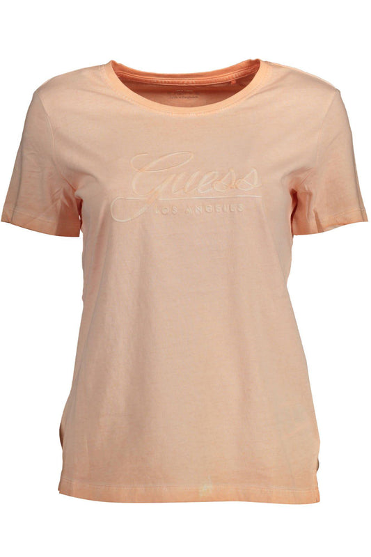 Guess Jeans Pink Cotton Women T-Shirt - Arichezz.store