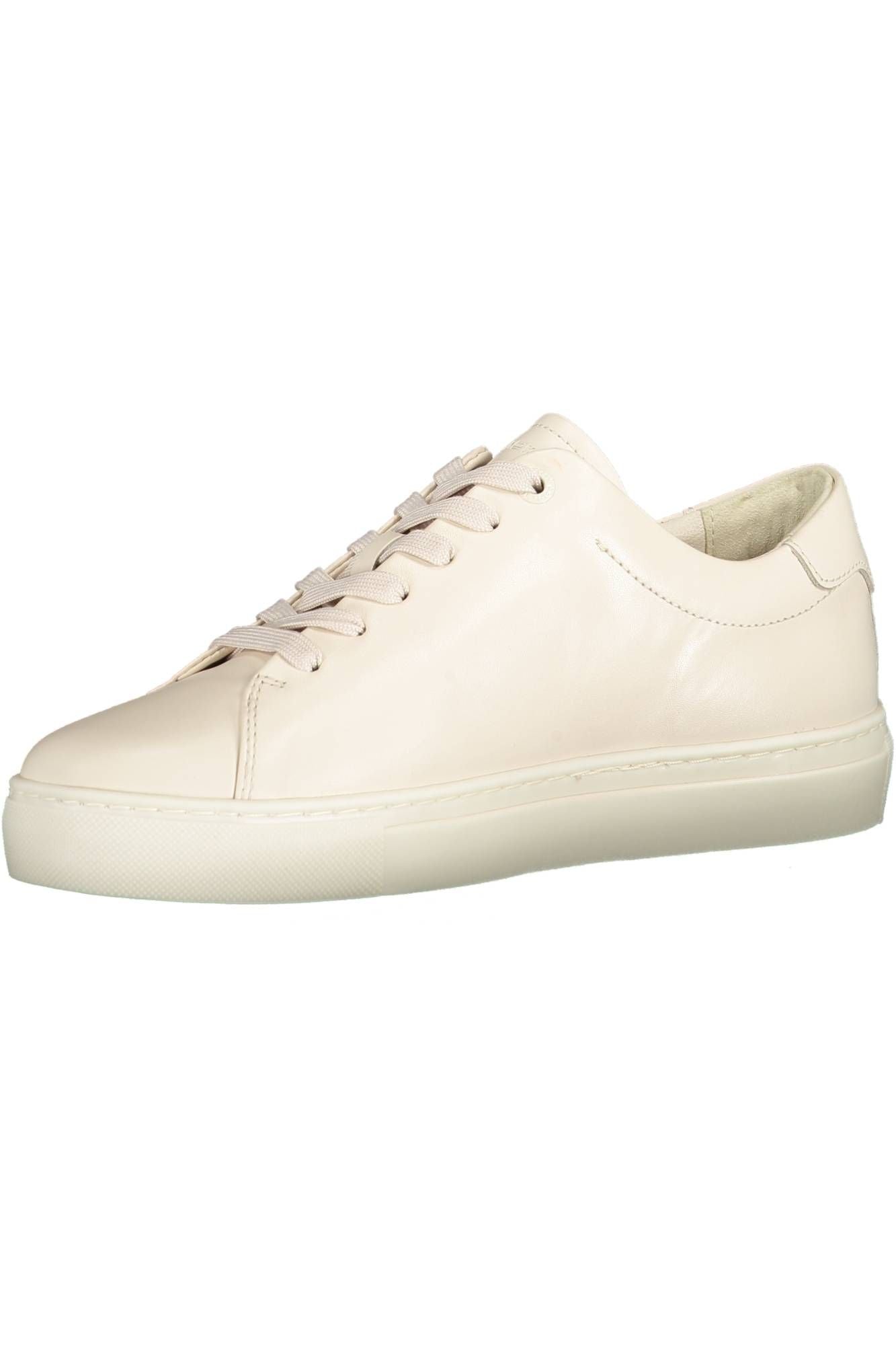 Tommy Hilfiger Beige Leather Women Sneaker - Arichezz.store