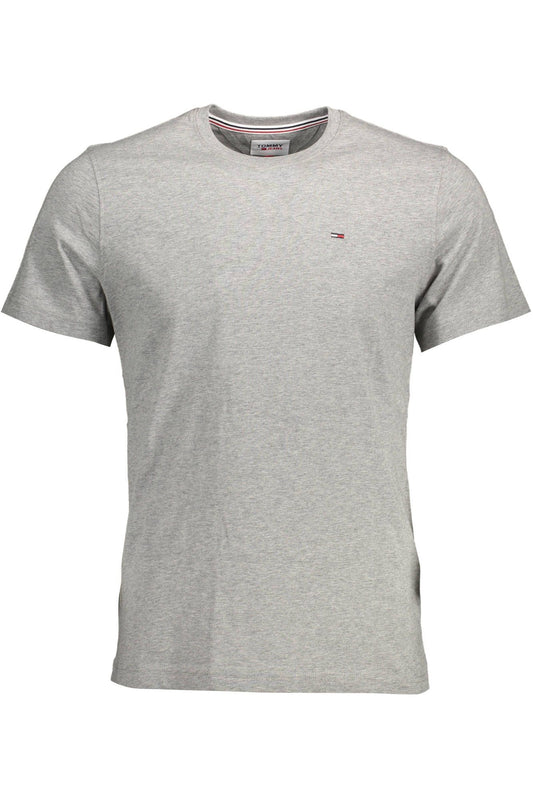 Tommy Hilfiger Gray Cotton Men T-Shirt - Arichezz.store