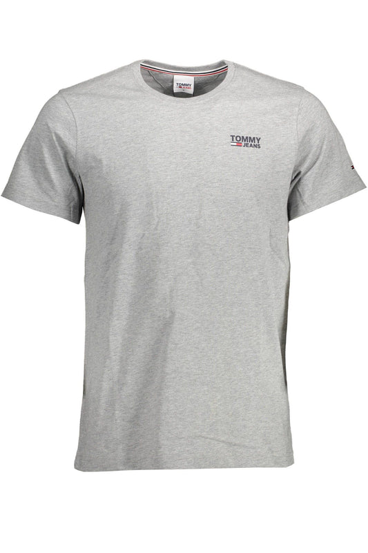 Tommy Hilfiger Gray Cotton Men T-Shirt - Arichezz.store