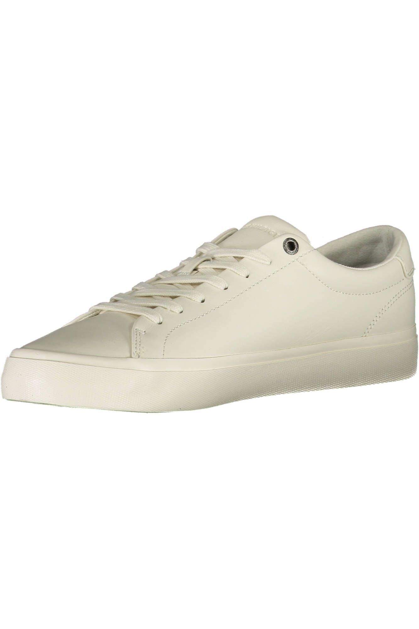 Tommy Hilfiger White Leather Men Sneaker - Arichezz.store