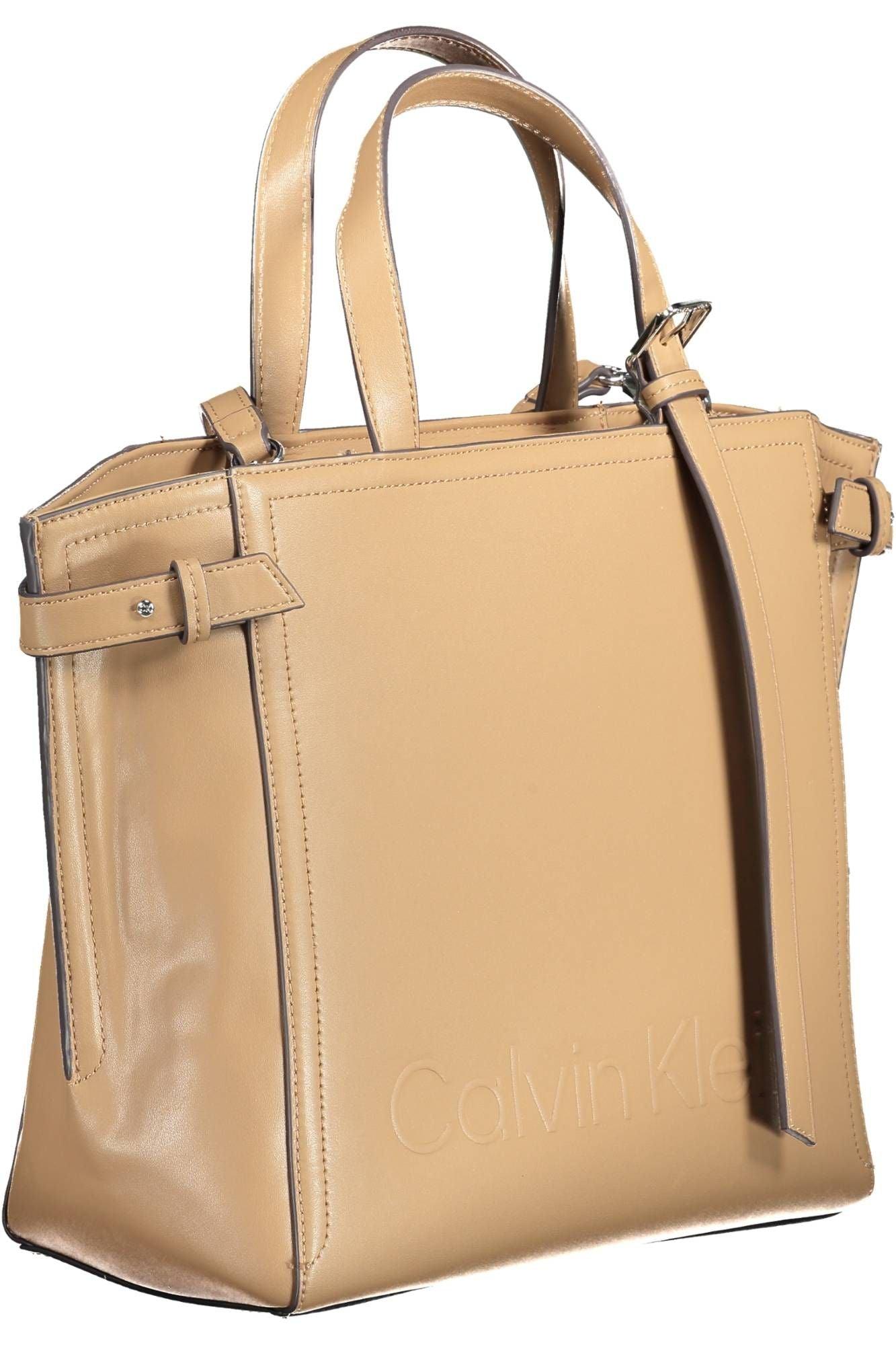 Calvin Klein Brown Polyester Handbag for Women - Arichezz.store