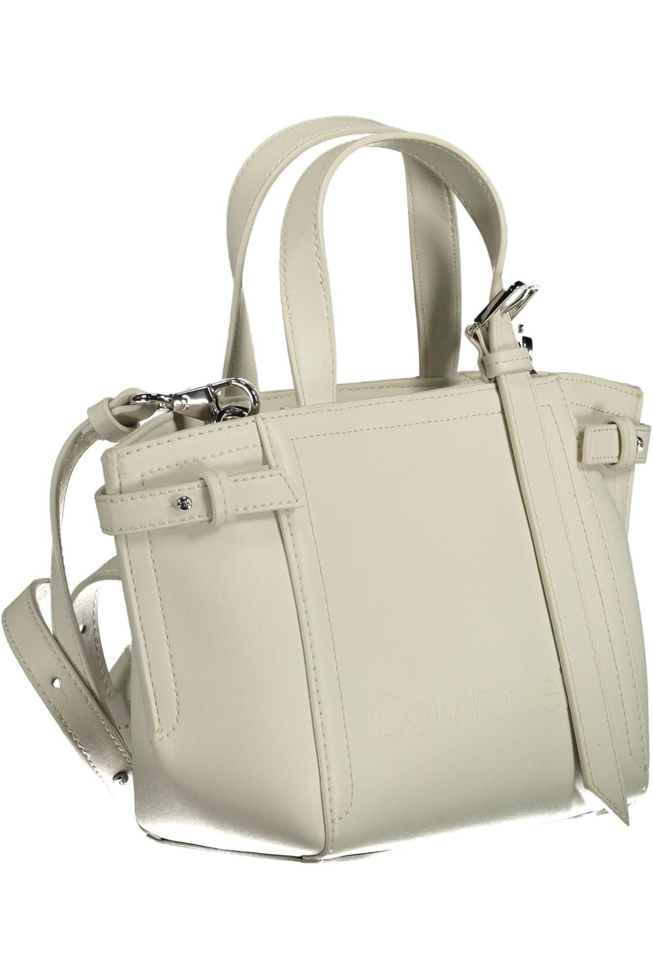 Calvin Klein White Polyester Handbag for Women - Arichezz.store