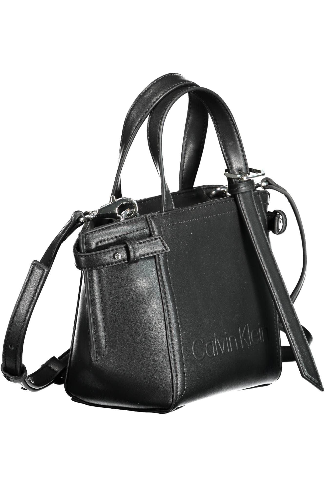 Calvin Klein Black Polyester Women Handbag - Arichezz.store