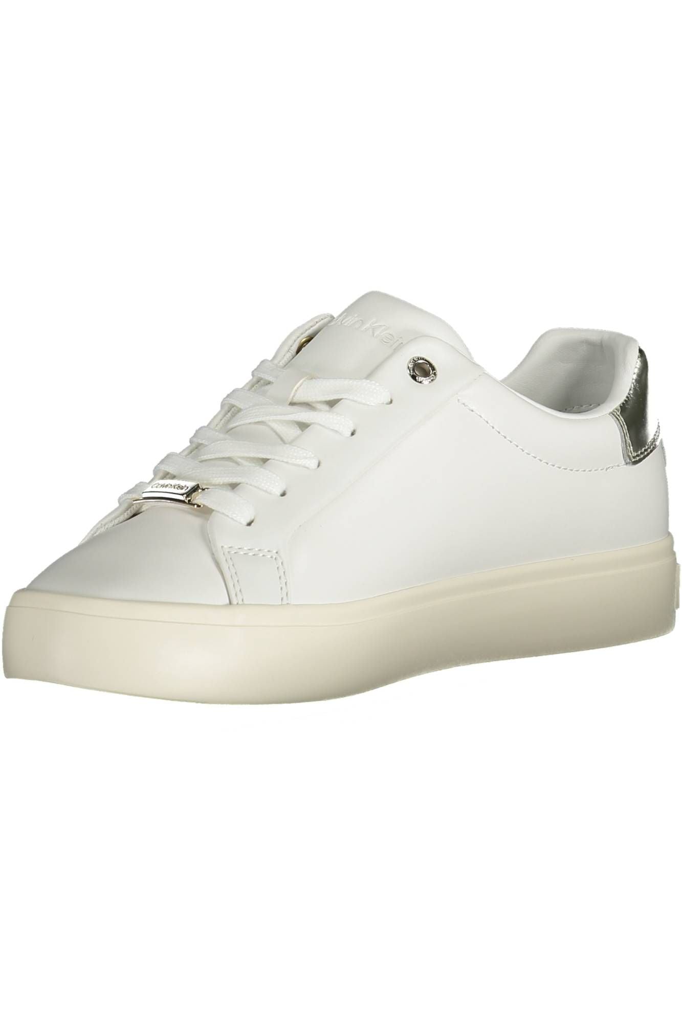 Calvin Klein Women's White Leather Sneakers - Arichezz.store