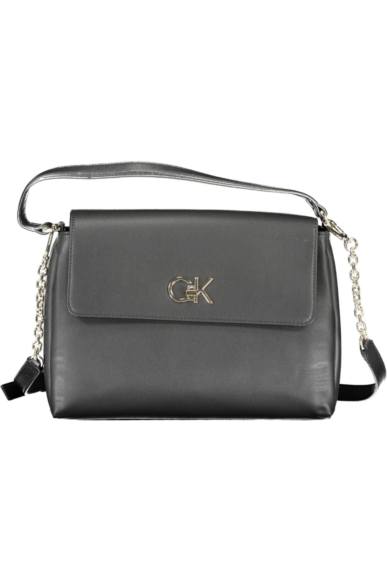 Calvin Klein Black Polyester Women Handbag - Arichezz.store