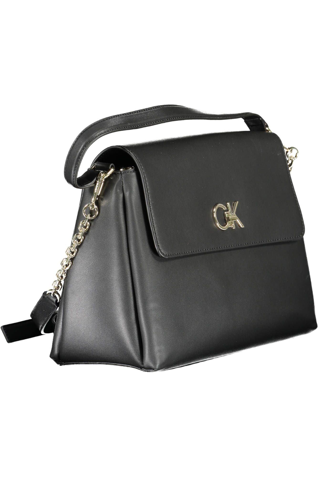 Calvin Klein Black Polyester Women Handbag - Arichezz.store