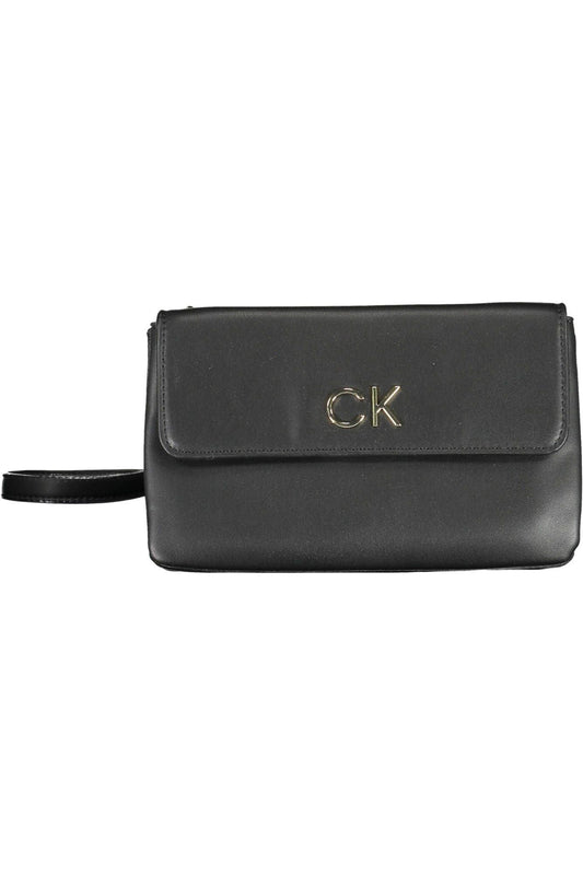 Calvin Klein Black Polyester Women Handbag - Arichezz.store