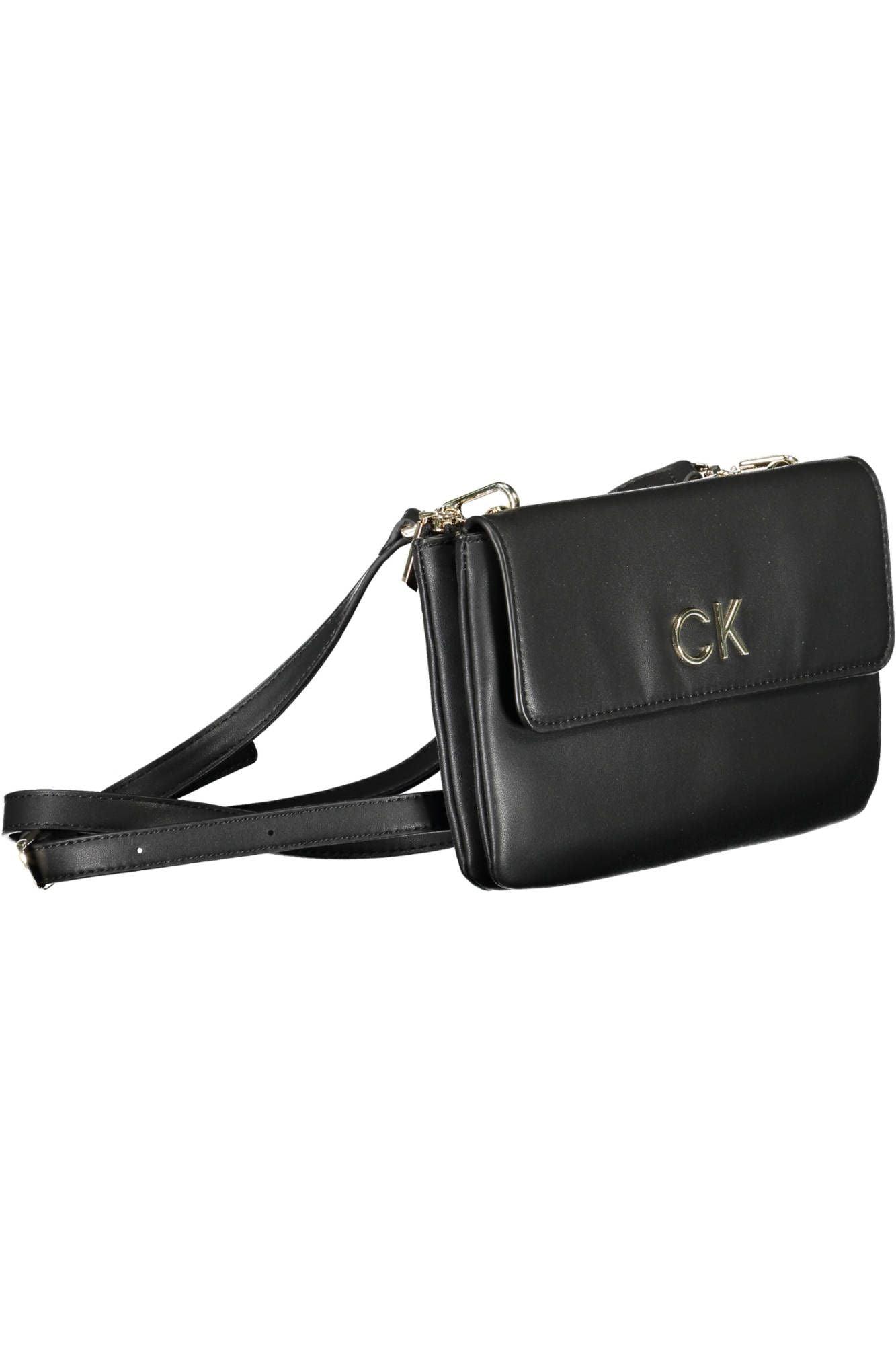 Calvin Klein Black Polyester Women Handbag - Arichezz.store