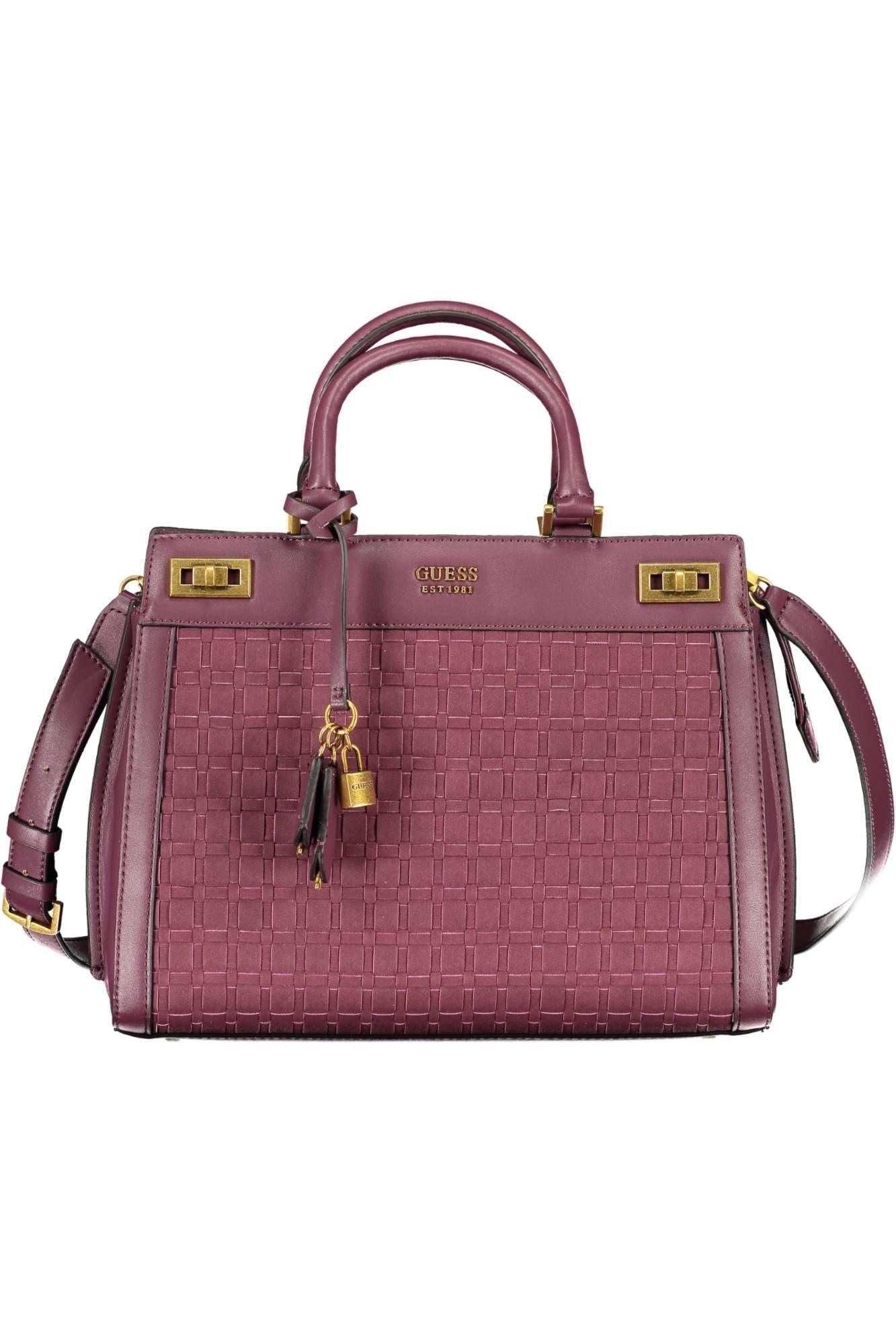 Guess Jeans Elegant Purple Polyurethane Handbag - Arichezz.store