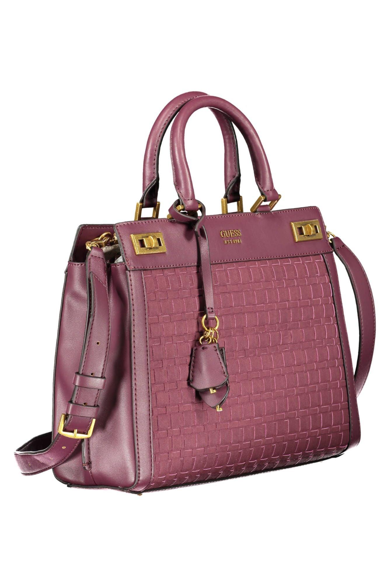 Guess Jeans Elegant Purple Polyurethane Handbag - Arichezz.store