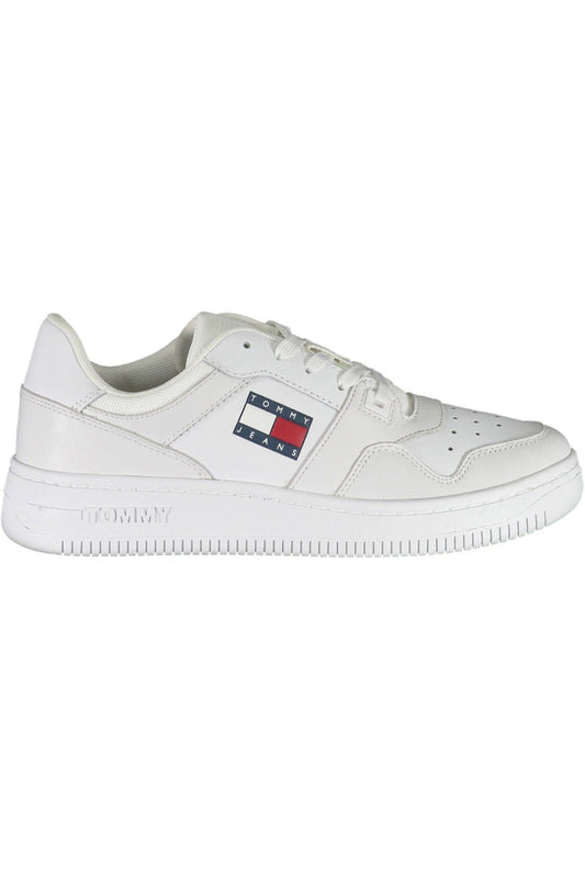 Tommy Hilfiger White Polyester Women Sneaker - Arichezz.store