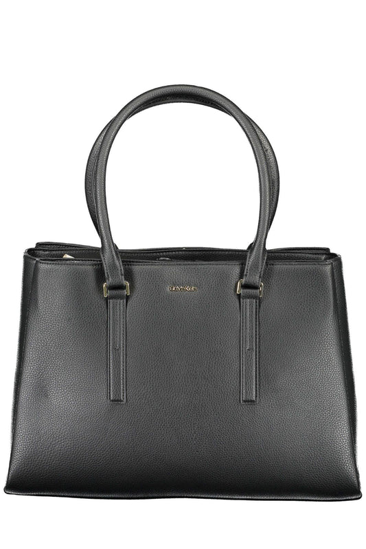 Calvin Klein Black Polyester Women Handbag - Arichezz.store