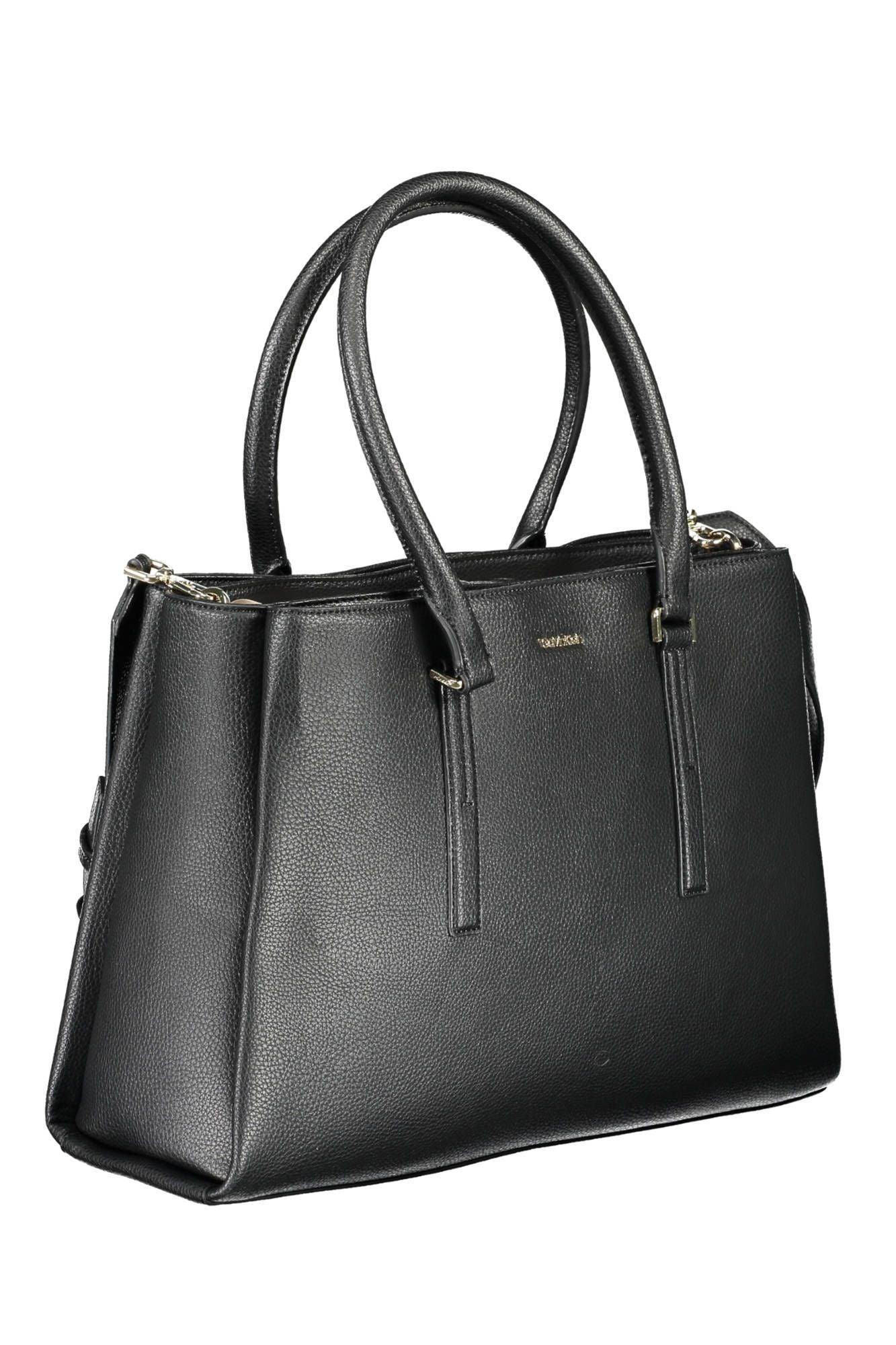 Calvin Klein Black Polyester Women Handbag - Arichezz.store