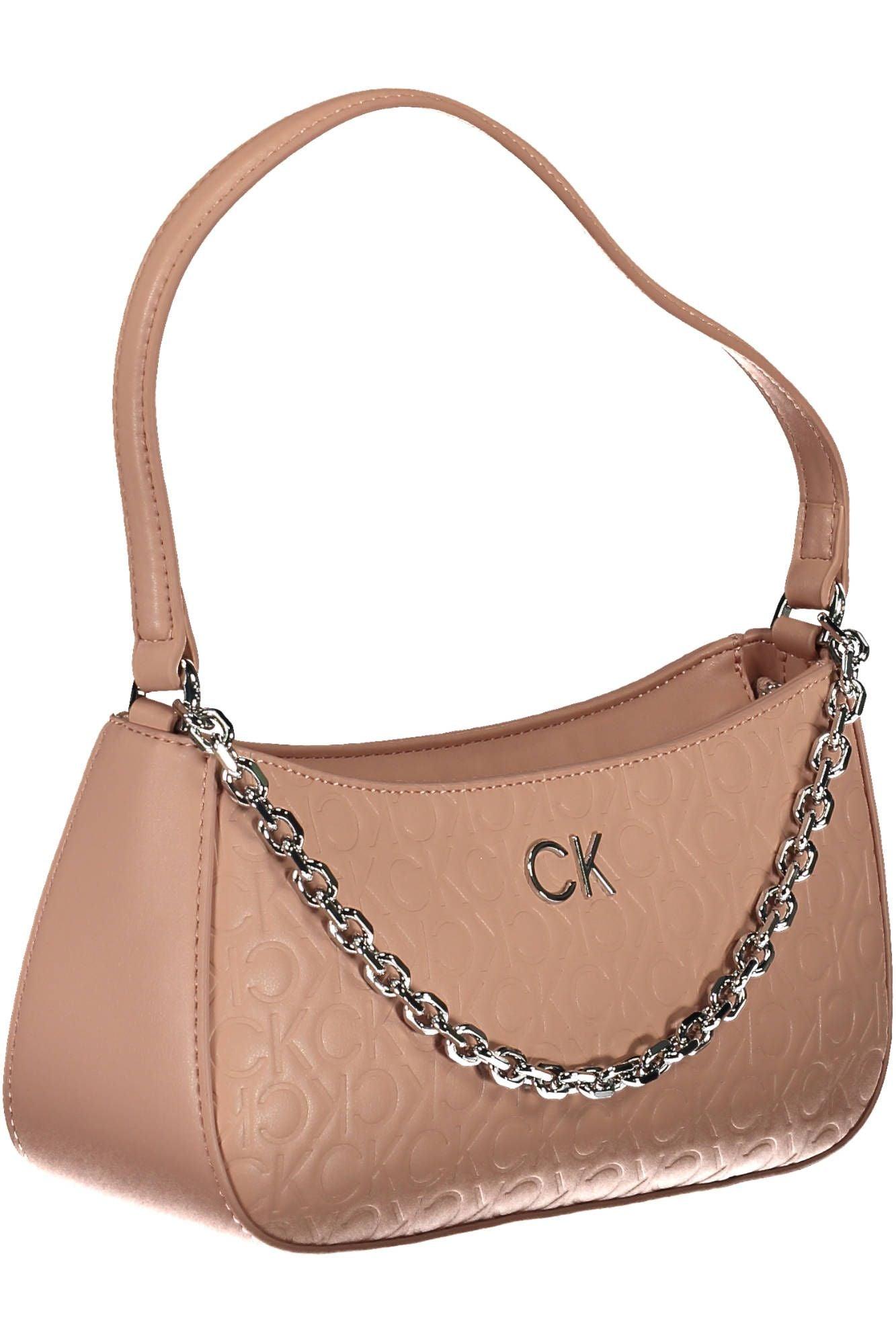 Calvin Klein Pink Polyester Women Handbag - Arichezz.store