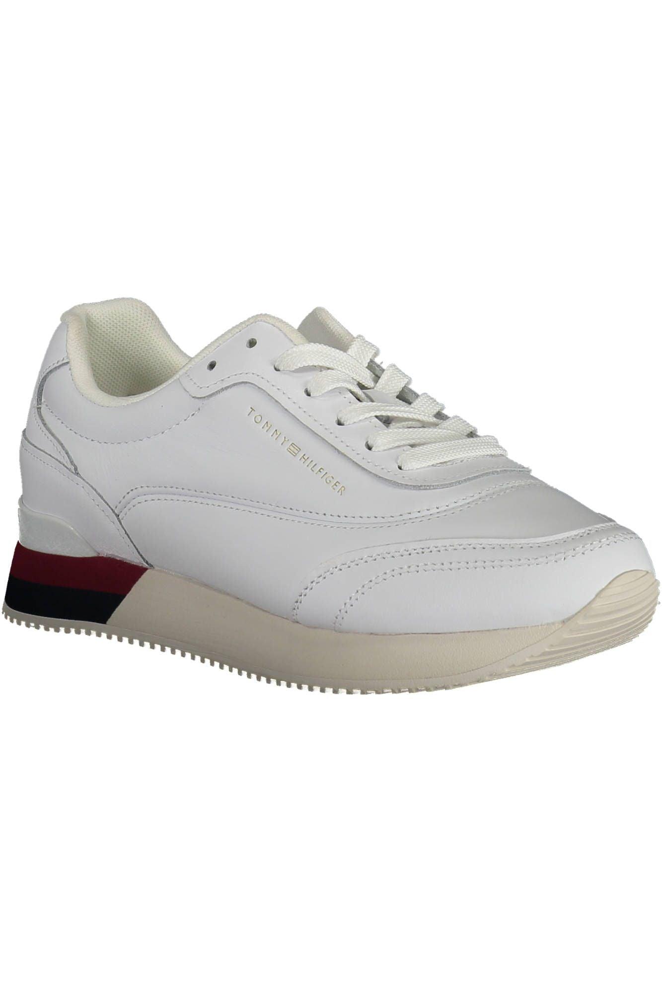 Tommy Hilfiger Women's White Leather Sneakers - Arichezz.store