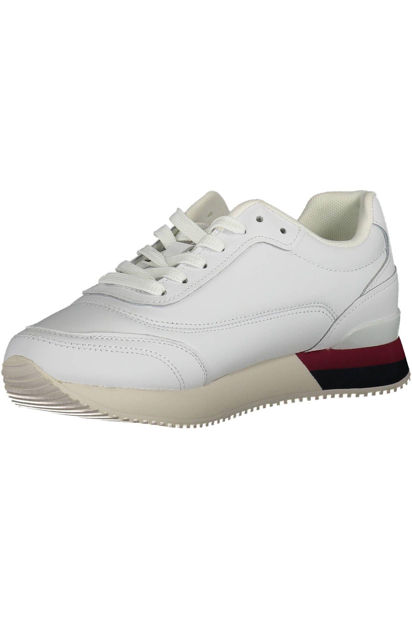 Tommy Hilfiger Women's White Leather Sneakers - Arichezz.store